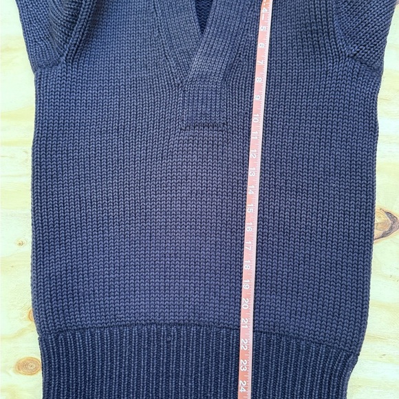 Vintage RochellI Men’s Sweater 100% Wool Hand Finished Navy Blue Unisex S-M - Picture 7 of 9